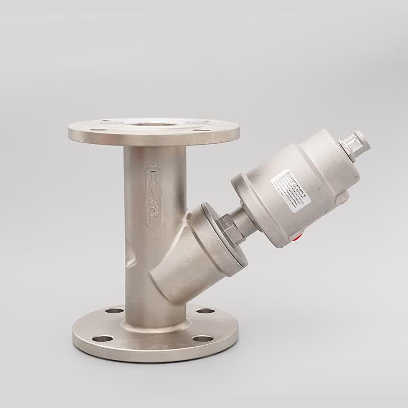 Hengdunda 304 Stainless Steel Flanged Angle Seat Valve