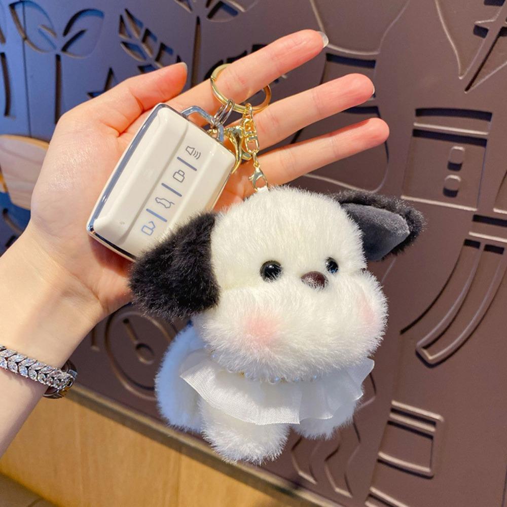 Drăguț câine schnauzer pluș cățeluș breloc creativ cu desene animate pandantiv mașină fată geantă păpușă