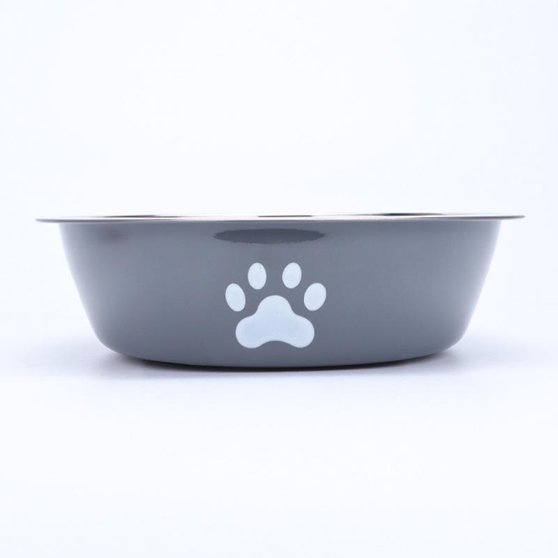 1Pcs Pet Dog Food Bowl Rice Bowl Stainless Steel Dog Bowl Dog Bowl Drinking Water Bowl Anti-tip Large Dog Cat Bowl Water Bowl