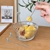 Honbay 5PCS Reble Stainless Steel Cocktail Picks Fruit Food Hamburger Toothpicks Cupcake Toppers Sandwich Appetizer Decorative Skewers Drink Garnish