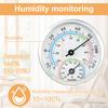 3Pcs Indoor 2 In 1 Analog Thermometer Hygrometer Aluminum Temperature Humidity Monitor Gauge Lightweight for Office Kitchen