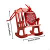 Mini Christmas Rocking Chair Ornament with Meaningful Tag Sign for Decoration