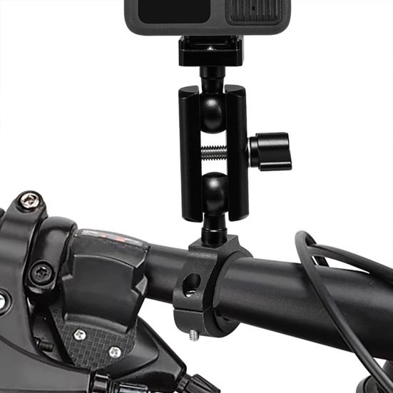 Camera Mount Clamp 360-degree Swivel 17mm Ball Head Magic Arm with Clamp Camera Adapter Clip with 1/4" Thread for GoPro Camera