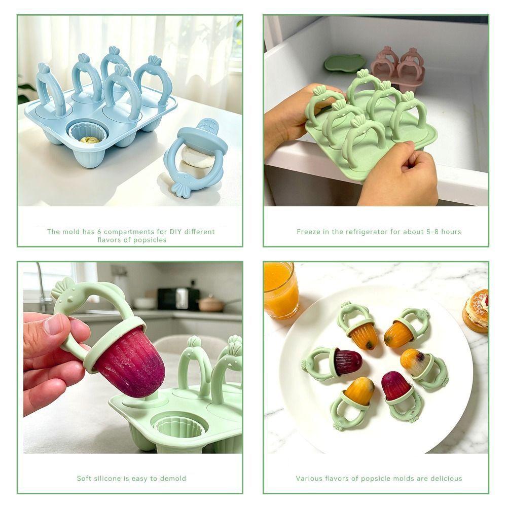 BPA-Free Silicone Popsicle Mold DIY Baby Food Storage Container  DIY Ice Cream