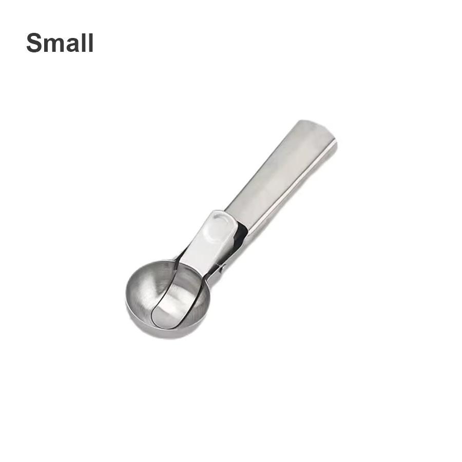 Stainless Steel Ice Cream Scoop, Dual-Purpose Fruit Scoop, Multifunctional Kitchen Tool for Ice Cream & Fruit
