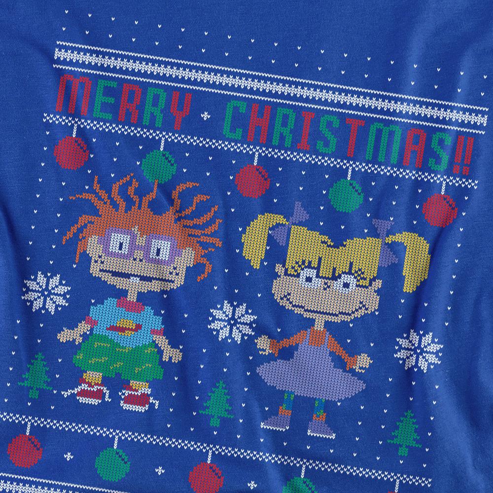 Rugrats Unisex Adult Merry Ugly Chucky & Angelica Christmas Jumper Sweatshirt