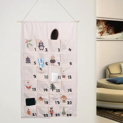 Hängande förvaringsväska Juladventskalender Hushållsväggmonterad organizer Heminredning Jul