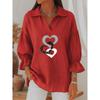 JPNTKY Women's Fashion Casual Summer Spring POLO Neck 3/4 Sleeves Blouses & Shirts