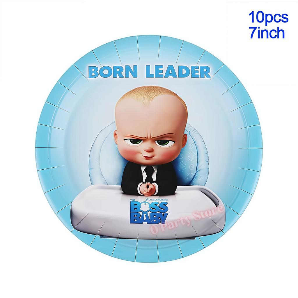 Bossed Baby Thema Neugeborene 1. Geburtstag Party Deko Becher Teller Luftballon Jungen Geburtstag Dekorationen Babyparty Zubehör Partygeschenke