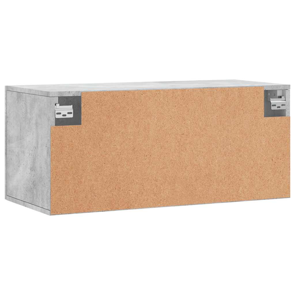 Wall Cabinet Concrete Gray 80 x 36.5 x 35 cm Particleboard