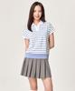 BILTMORE Women'S Golf Striped Batwing Short Sleeve Collared T-Shirt