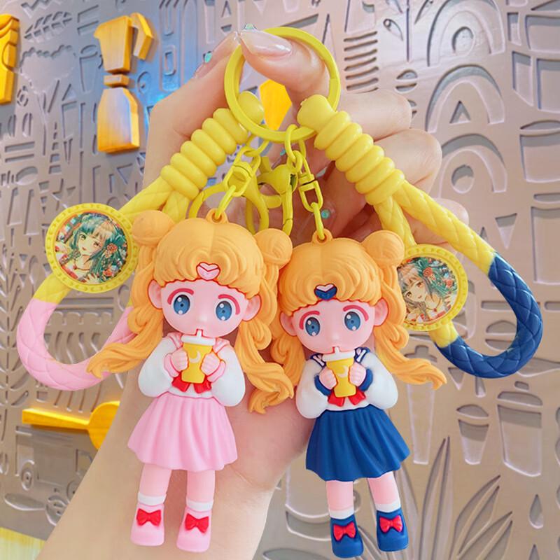 Милый набор брелков и подвесок для сумки с изображением девушки в форме JK (ПВХ) (5 шт.)