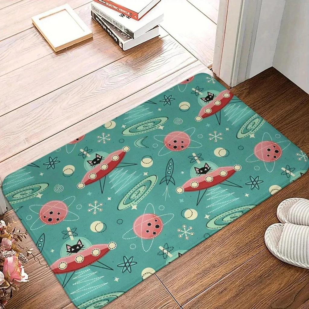 1PC Pink Leopard Pattern Kitchen Rug Non-Slip Door Mats Pop Design Bathroom Rug Bath Mat Carpet for Home Sink Laundry Decor