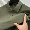 100% Cotton Men's Long Sleeve Polo Shirt Autumn Lapel Collar Business Casual T-Shirt