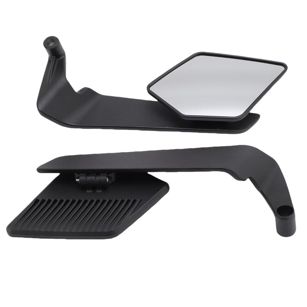 Motorcycle Wind Wing Side Rearview Mirrors Aluminium Alloy Adjustable 360 Degrees  Rotating Rear View Mirrors