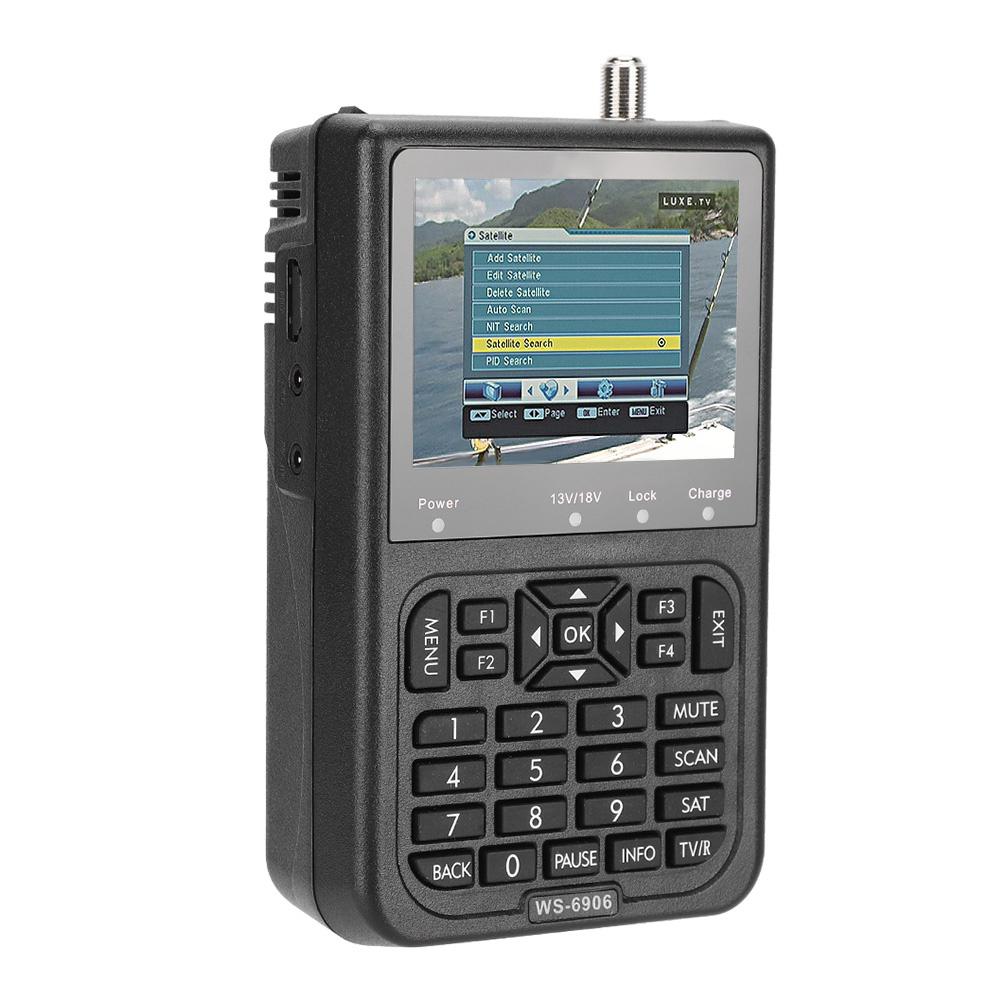 

SatLink WS‑6906 Цифровое устройство поиска спутниковой антенны, искатель сигнала, 3,5-дюймовый ЖК-дисплей EU Plug
