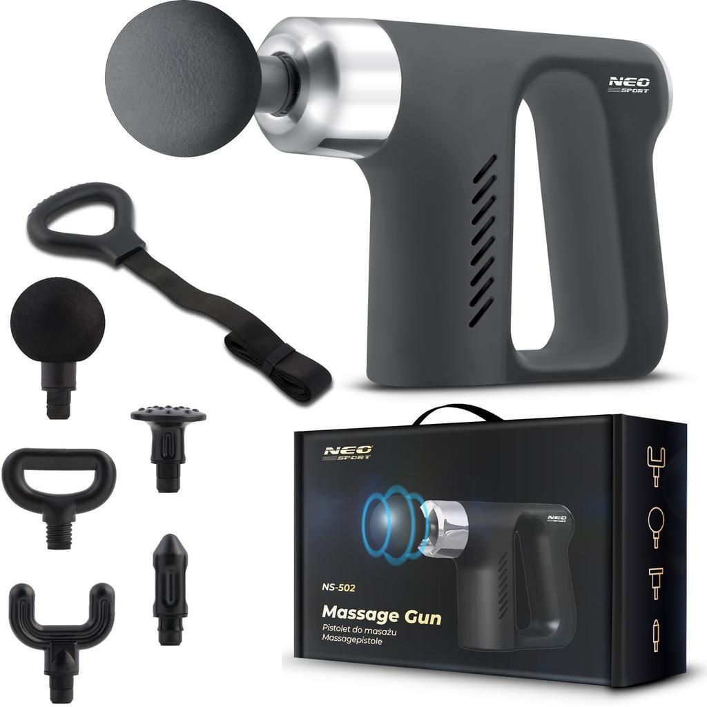 Body massage gun 5 attachments NS-502 Neo-sport black