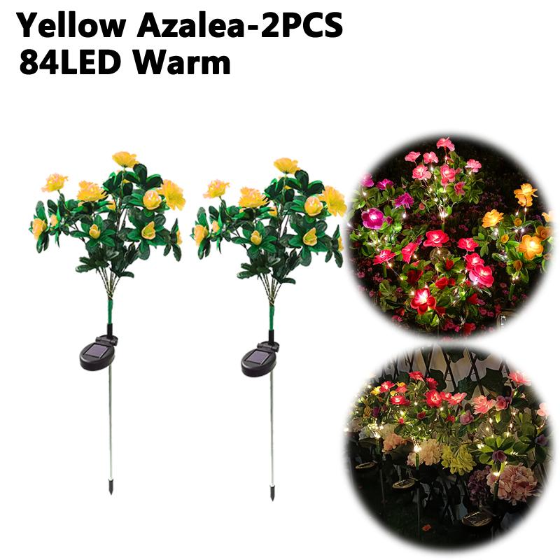 LED Solar Flowers Lawn Lights Outdoor Waterproof Warm Light Garden Decoration Lamp For Walkway Path Villa Yard Driveway
