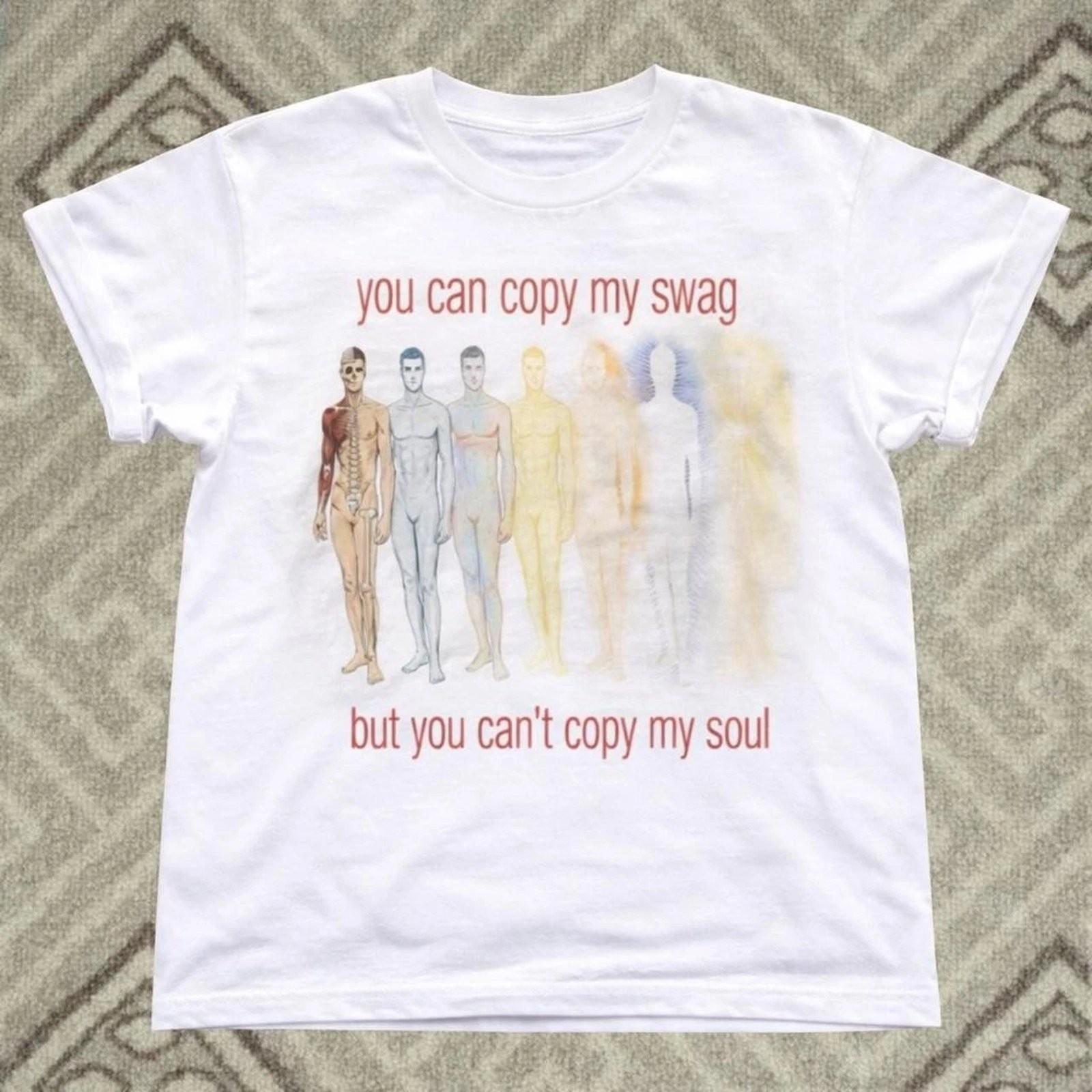 Funny Quote Graphic T-Shirt Vintage Meme Tee S разноцветный