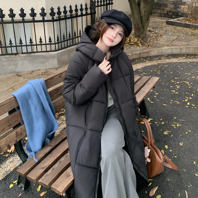New Winter Thickened Down Cotton-padded Clothes for Women's Medium and Long Small Warm Cotton-padded Jackets Over The Knee Cotton-padded Jackets