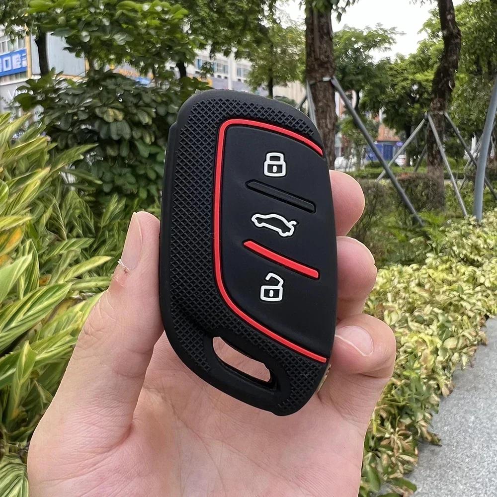 

Silicone Car Remote Case Accessories for MG 4 2023 Mg4 Ev MG HS GT ZS EV ZX MG5 MG6 Roewe RX3 RX5 RX8 ERX5 I6 I5 Key Chain Cover чорний