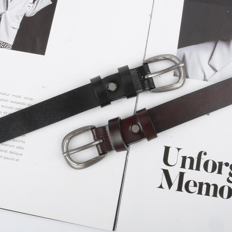 Cowhide Female Leather Women's Belt for Women's Classic Simple Casual Pants Jeans High-end Women's Belt