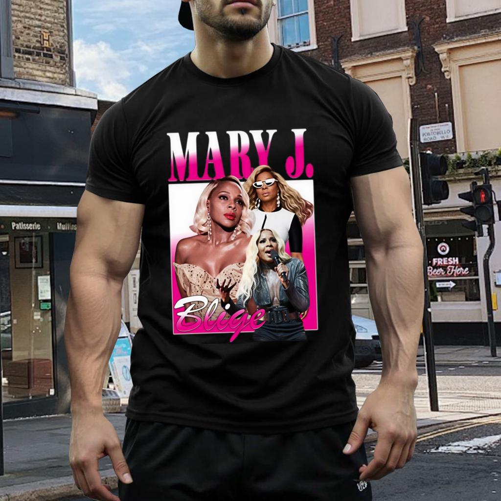 Mary J Blige MJB Bootleg T-Shirt Short Sleeve