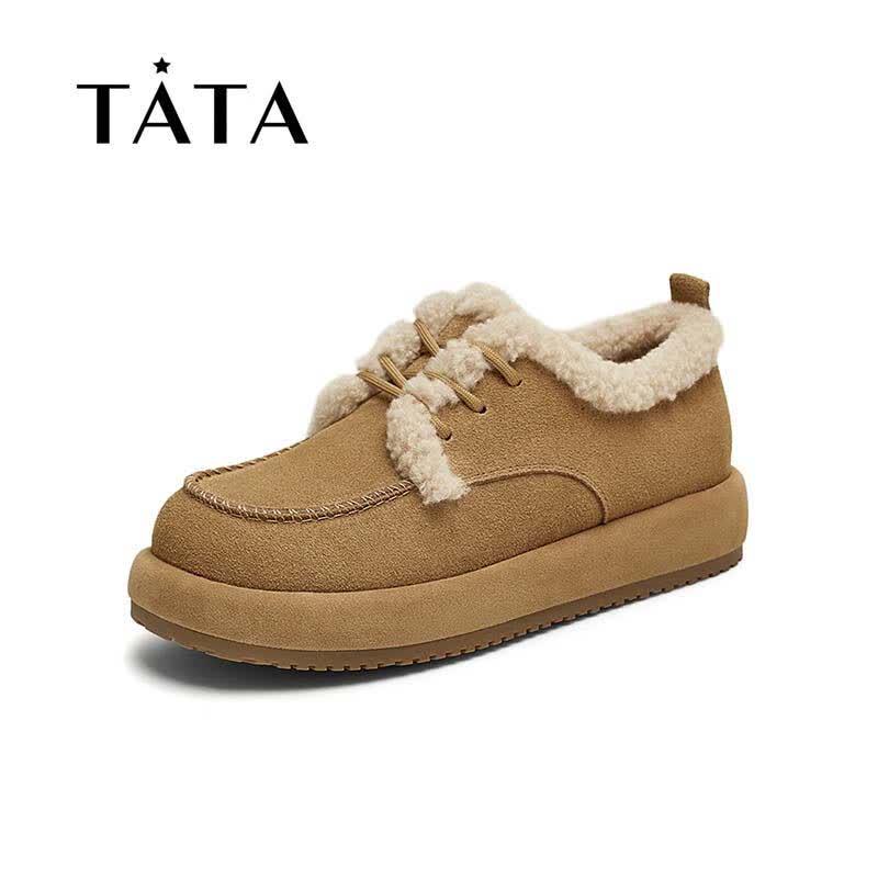 TATA Women s Warm Plush Bear Thick Sole Boots 38