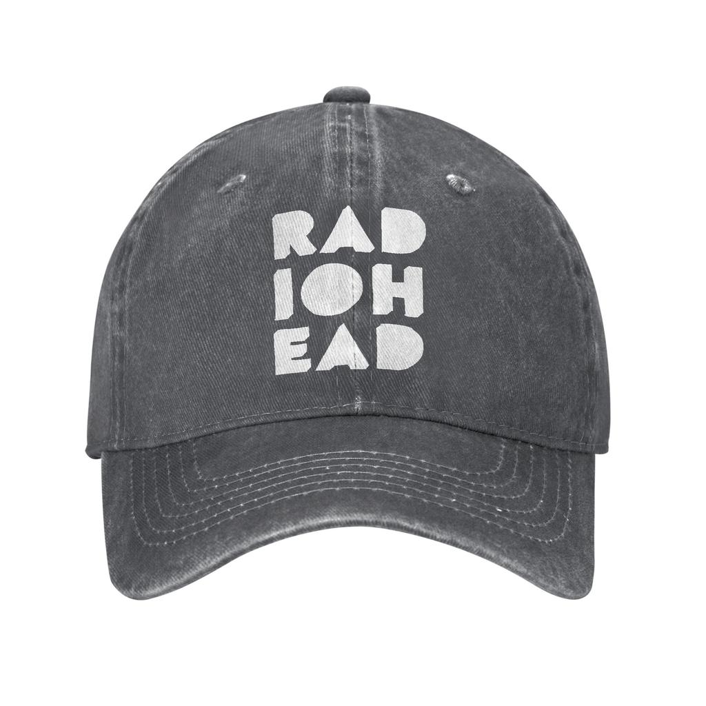 Radioheads Baseball Caps Vintage Distressed Denim Washed Sun Cap Unisex Outdoor Workouts Adjustable Fit Caps Hat