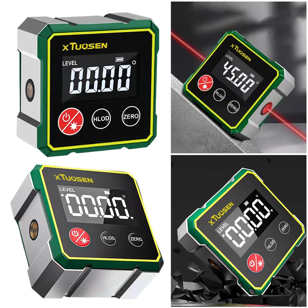 Magnetischer Winkelmesser mit LCD-Hintergrundbeleuchtung, Neigungswinkelmesser, Winkelmesswerkzeug für Holzbearbeitung, Tischsäge, Metallbearbeitung