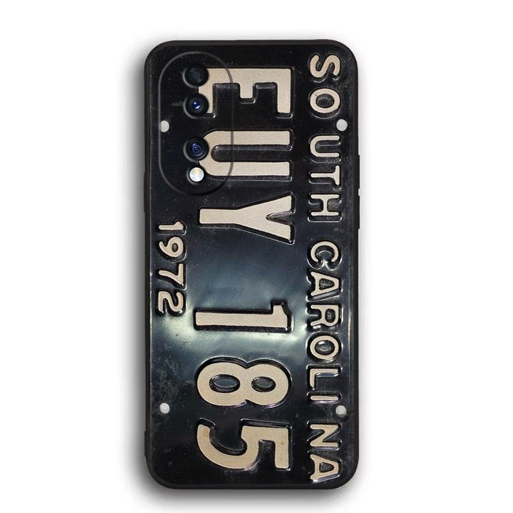 Vintage Classic License Plate Case For HUAWEI NOVA Y70 3I 7I 8I 9SE P30 Y9 HONOR 8X 9X 20 90 X5 X6B X7A X7B X8B X9 X9B X9A Case