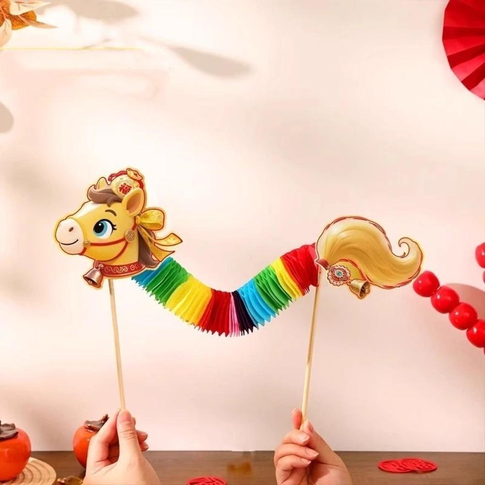 Cartoon Handheld Horse Ornaments 2026 Horse Year Dragon Horse Toy  Celebration Party