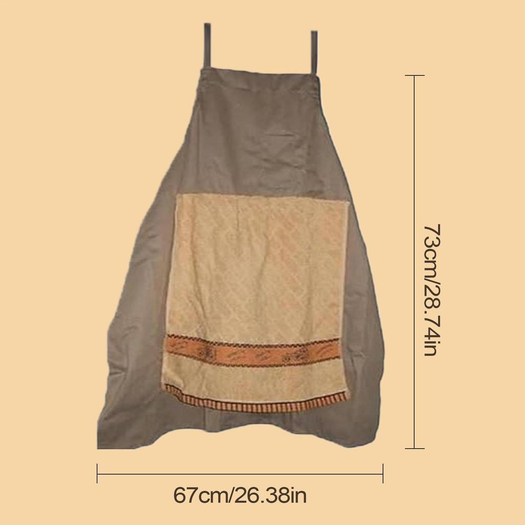 Prank Apron Funny Chef Apron Humorous Washable Novelty Costume with Openable Towel for BBQ Workshop Art Studio Catering Baking