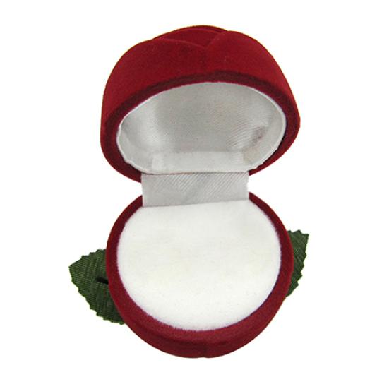 Red Rose Jewelry Box Wedding Ring Gift Case Earrings Storage Display Holder
