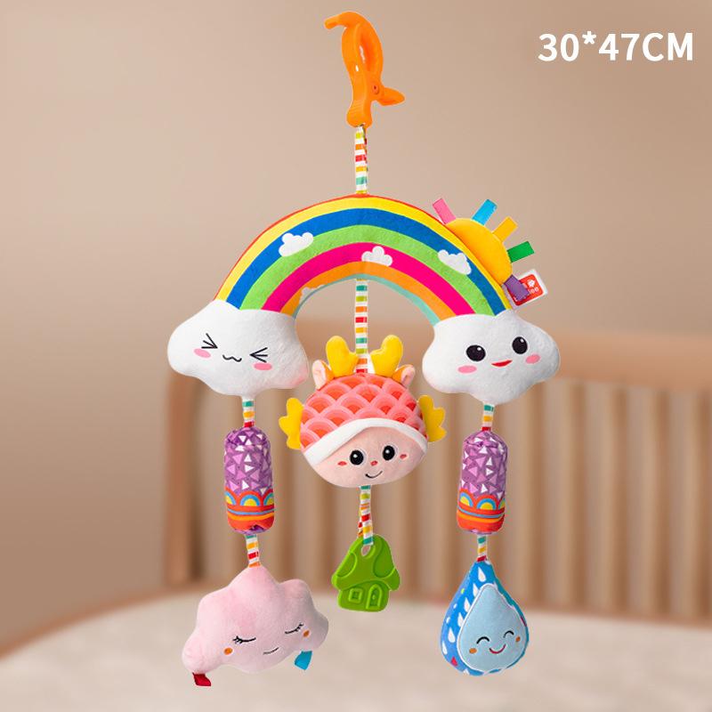 Baby Wind Chime Trolley Hanging Accessory Rattle Toy Bed Bell Safety Seat Hanging Accessories for Infants 0-1 Year Old