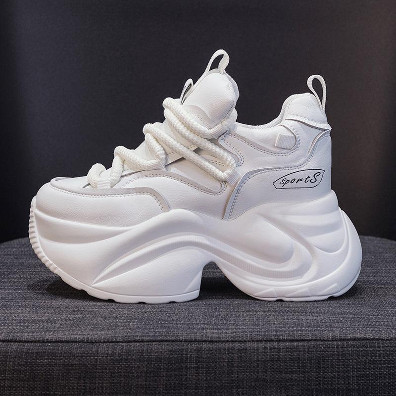 

Height-increasing cm shoes Spring and autumn new versatile muffin shoes Platform shoes Lightweight inner height-increasing women s shoes 39 білий