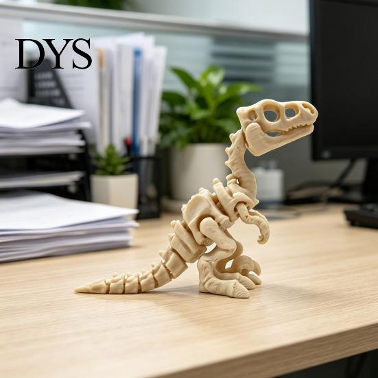 Dinosaur Skeleton Model Figurine 3D Printed Dino Bones Figures Mini Poseable Toy for Sand Dig Science Play Party Favors Puzzle