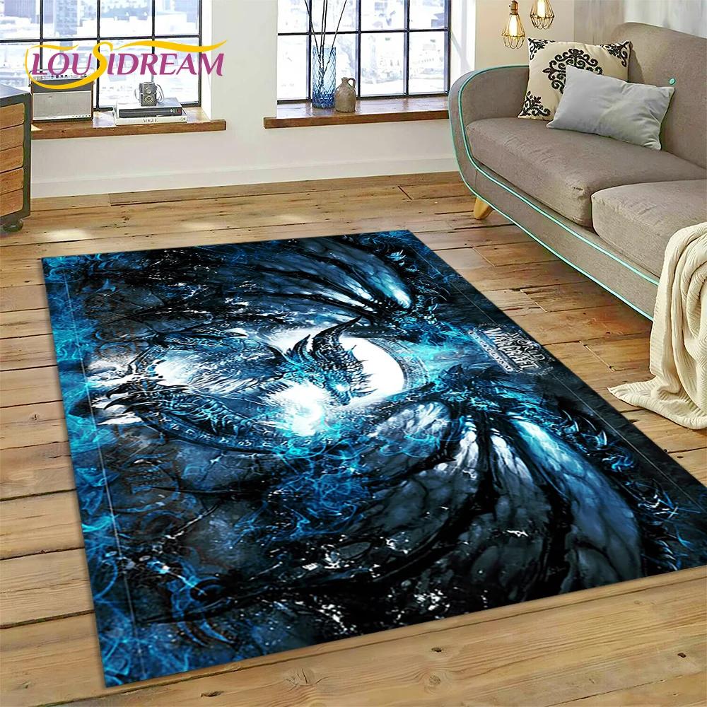 WOW, World of Warcraft Demon Hunter, Lich King Game Carpet Rug for Bedroom Living Room Home Sofa Decoration,Kid Decor Floor Mat