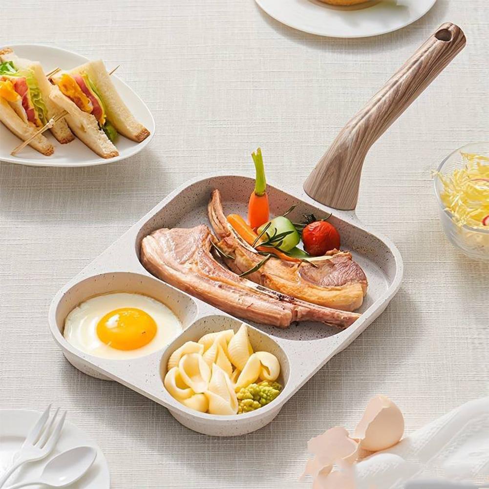 3 In 1 Egg Frying Pan for Breakfast Pancake Burger Sandwiches Nonstick Easy Clean Pancake Pan for Gas Stove & Induction Cooker