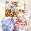 20 Pcs Floral Corner Stickers PET for Journaling Scrapbook Supplies DIY Crafts and Decorative Aesthetics Sticker