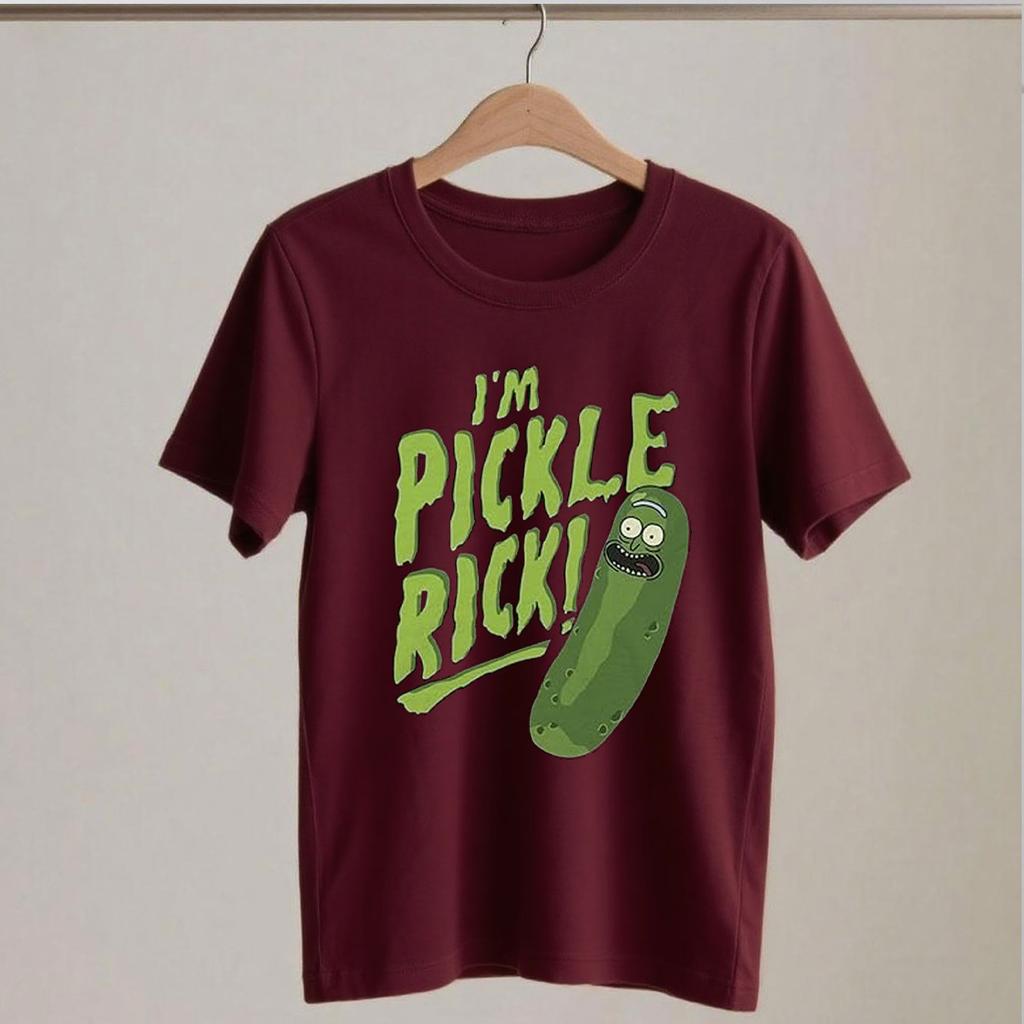I'm Pickle Rick Mens T Shirt Cool and Funny Morty Design Schwifty Joke Design Streetwear Casual Tee Top Funny Tshits Cotton Tees