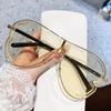 Geometric Metal Sunglasses With Uv400 Protection For Fashionable Outings And Parties