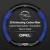 For Opel OPCline ASTRA CORSA INSIGNIA MOKKA VECTRA GTC Tigra Car Carbon fiber Suede Leather Steering Wheel Cover Accessories