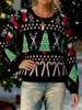 European & American Plus Size Knit Sweater: Loose, Warm, Long Sleeve Christmas Knitwear for Women - Fall/Winter 2025