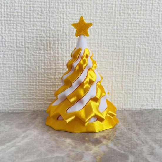 3D Printed Spiral Christmas Tree Toy Impossible Passthrough Sculpture Vortex Thread Illusion Stress Relief Kids Adults Mini Spiral Cone Fidget Toy
