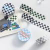 1 Roll Washi Tape Sticky Adhesive Clear Print Removable Fade-resistant Scrapbooking Washi Checkerboard Pattern Paper Tape for Kids