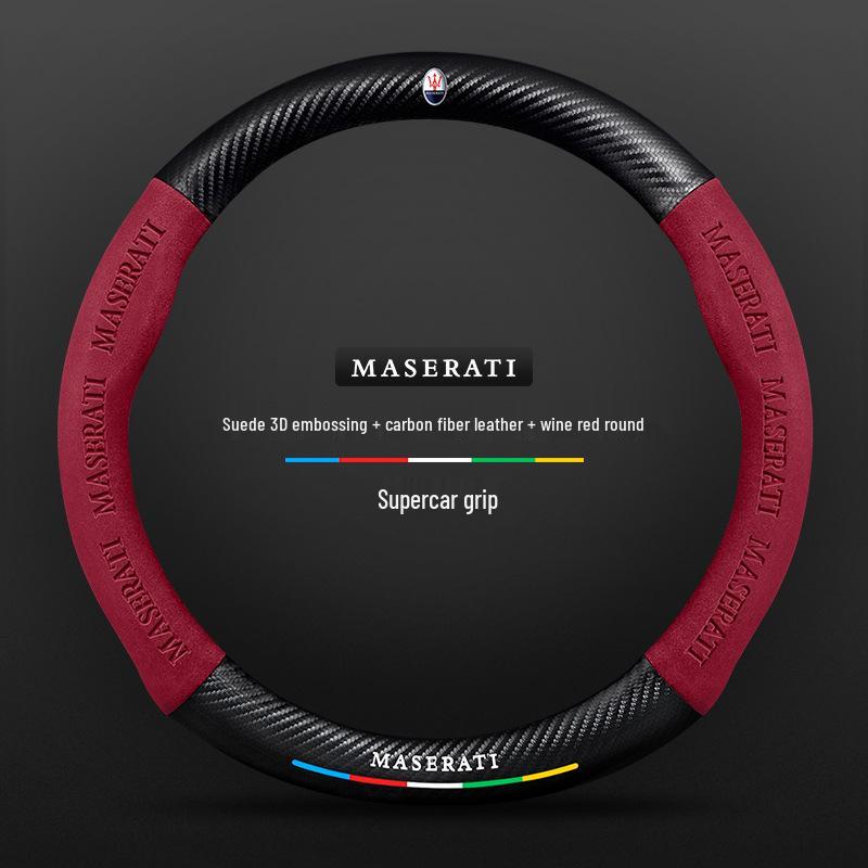 Maserati Presidente Levante Ghibli Leather Steering Wheel Cover