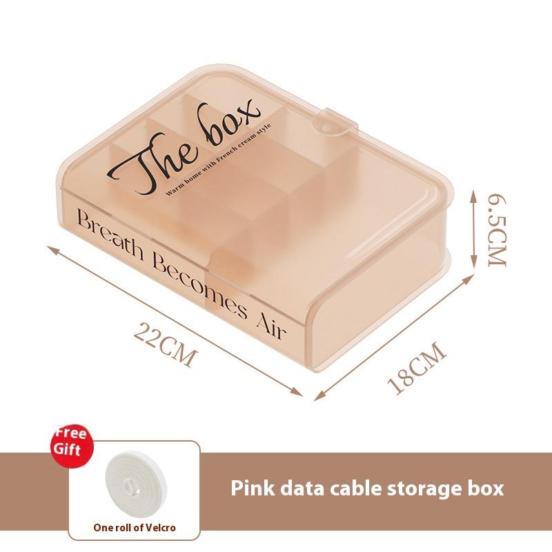 

Power Cord Organizer Desktop Cable Management Storage Box for Phone Case Charger Plugs and Data Cables Headphone Storage Box