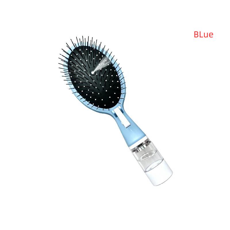 1Pcs Portable Mister Hair Water Mister Multi-Functional Spray Cushion Brush Liquid Spraying Hair Brush Smoothing синий