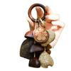 Brown natural style wind chime keychain pendant bag charm handmade fruit shell bag charm